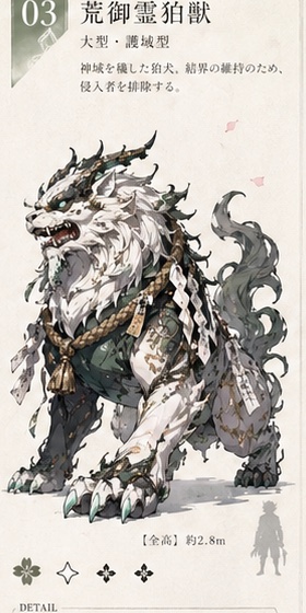 荒御霊狛獣の観測画像
